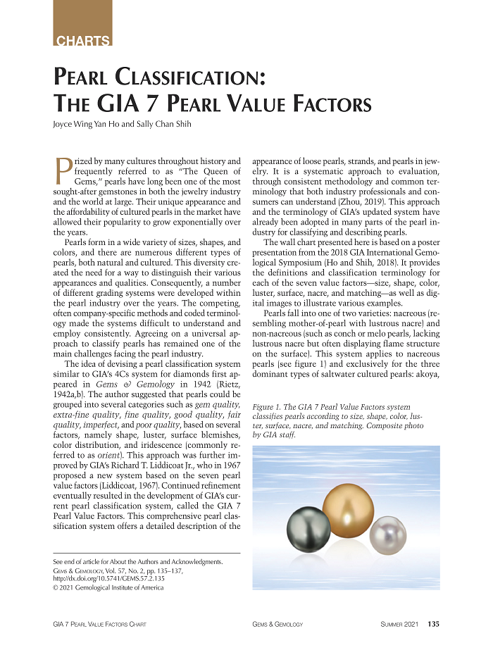 Pearl Classification: The GIA 7 Pearl Value Factors