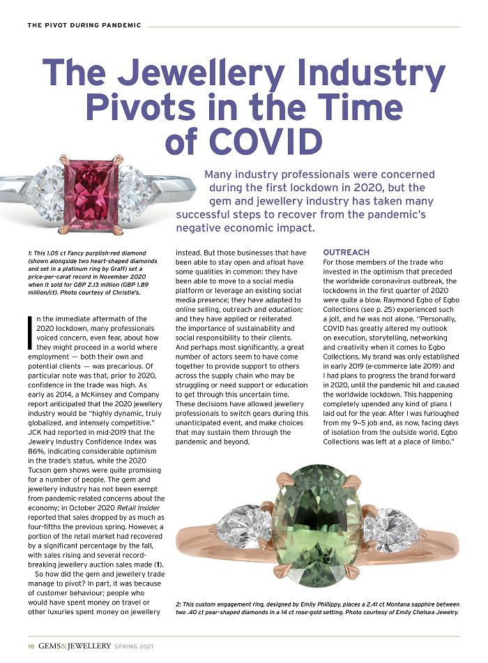 The Jewellery Industry Pivots in the Time of COVID