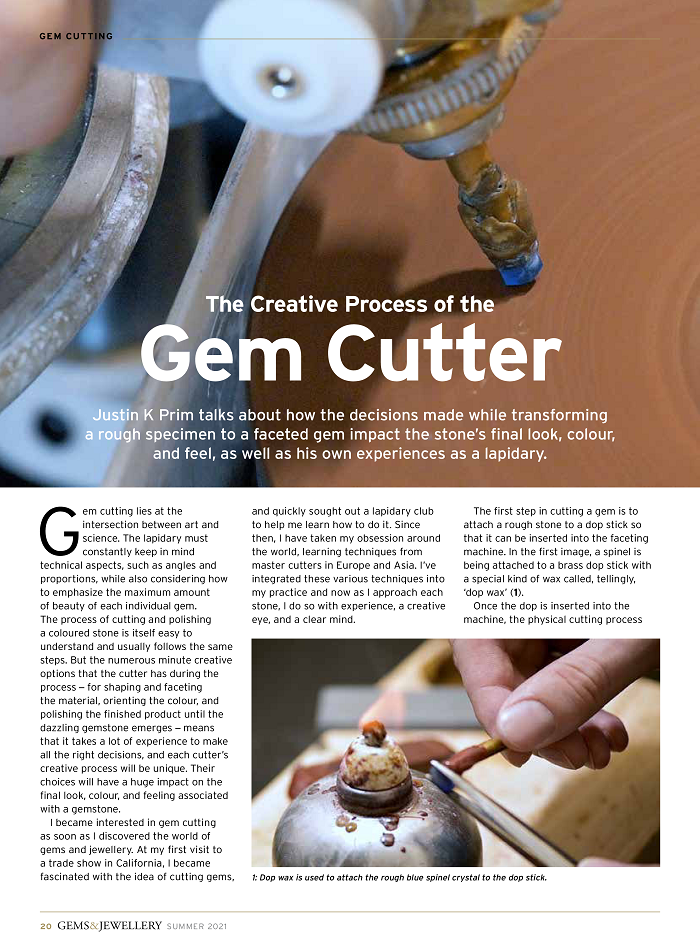 The Creative Process of the Gem Cutter